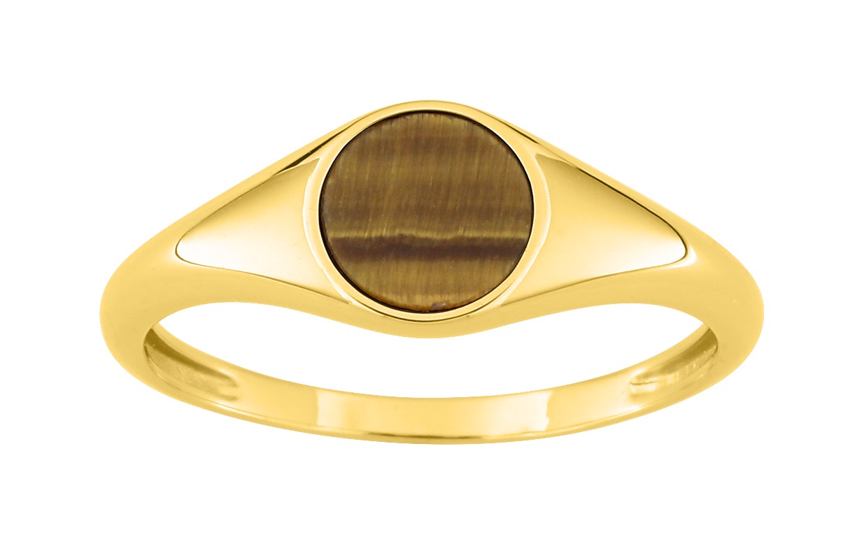 Chevalière Œil de tigre Or 18 Carats