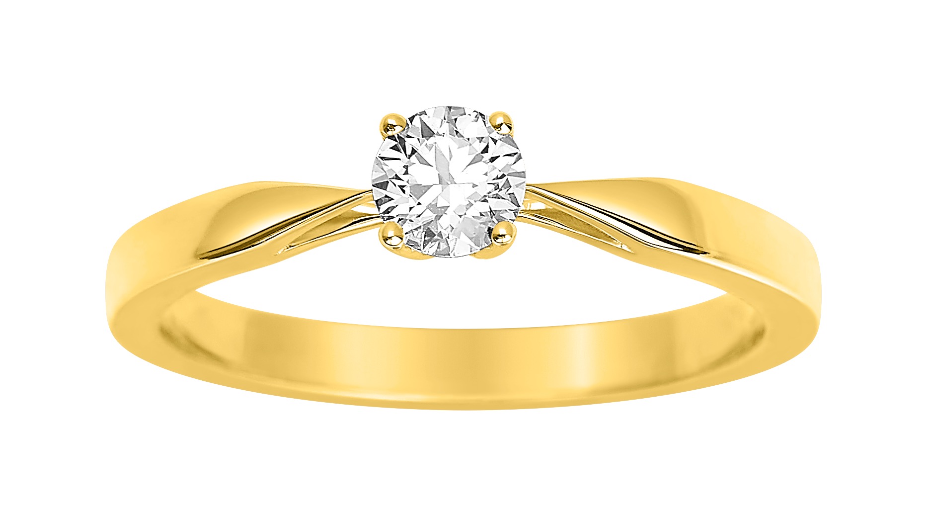 Solitaire Diamant 0.30ct GH/SI Or 18 Carats