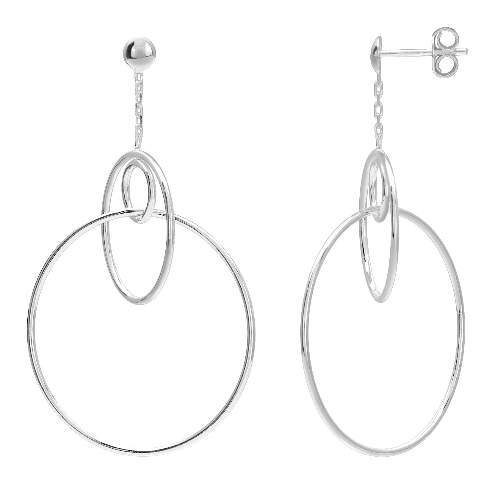 Boucles d\'Oreilles Pendantes Argent