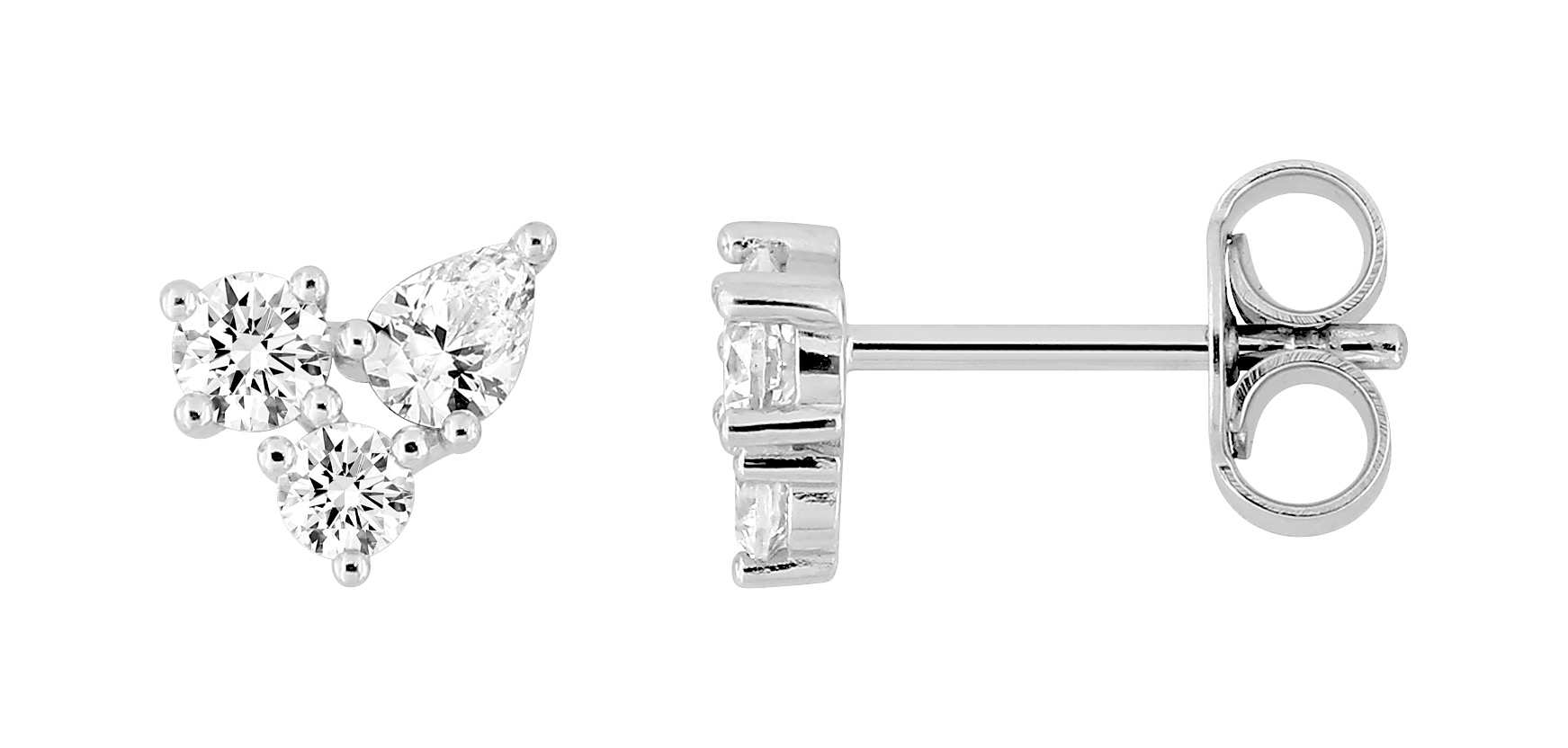 Boucles D\'oreilles Argent & Oxydes de Zirconium