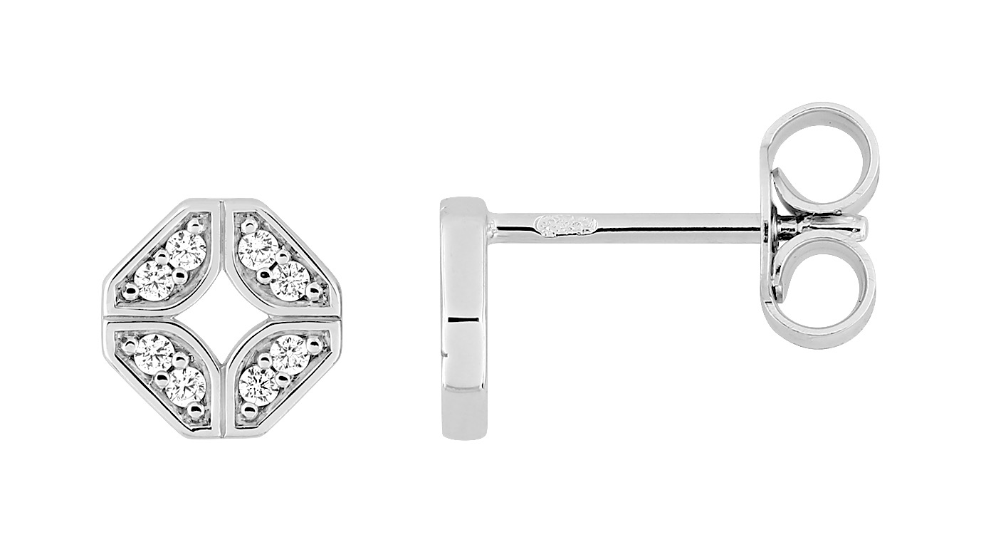 Boucles D\'oreilles Argent & Oxydes de Zirconium