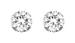 Boucles D\'oreilles Argent & Oxydes de Zirconium