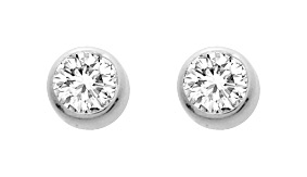 Boucles D\'oreilles Argent & Oxydes de Zirconium