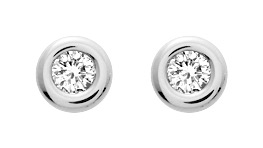 Boucles D\'oreilles Argent & Oxydes de Zirconium