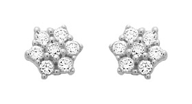 Boucles D\'oreilles Argent & Oxydes de Zirconium