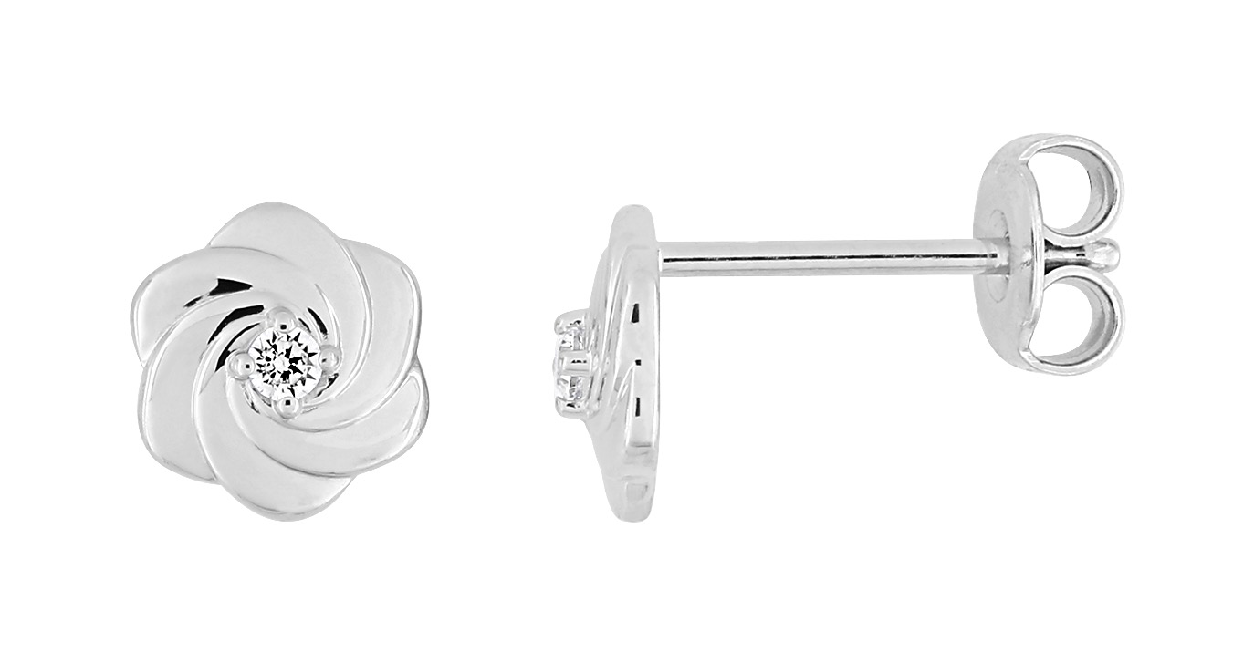 Boucles D\'oreilles Argent & Oxydes de Zirconium