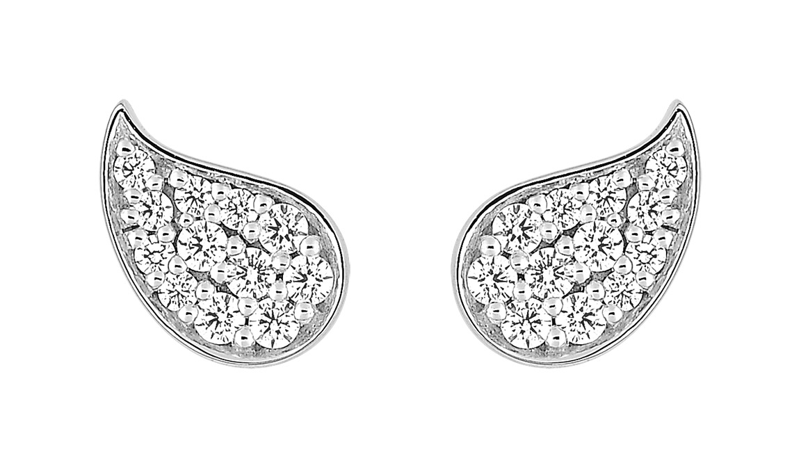 Boucles D\'oreilles Argent & Oxydes de Zirconium