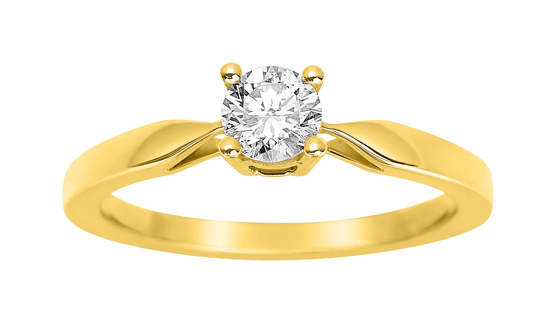 Solitaire Diamant 0.40ct GH/SI Or 18 Carats