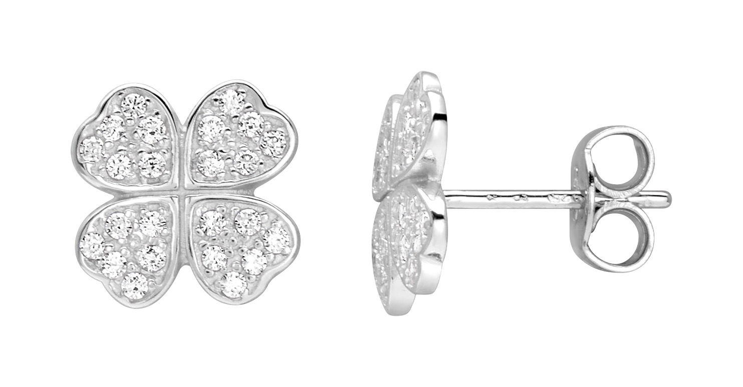 Boucles D\'oreilles Argent & Oxydes de Zirconium