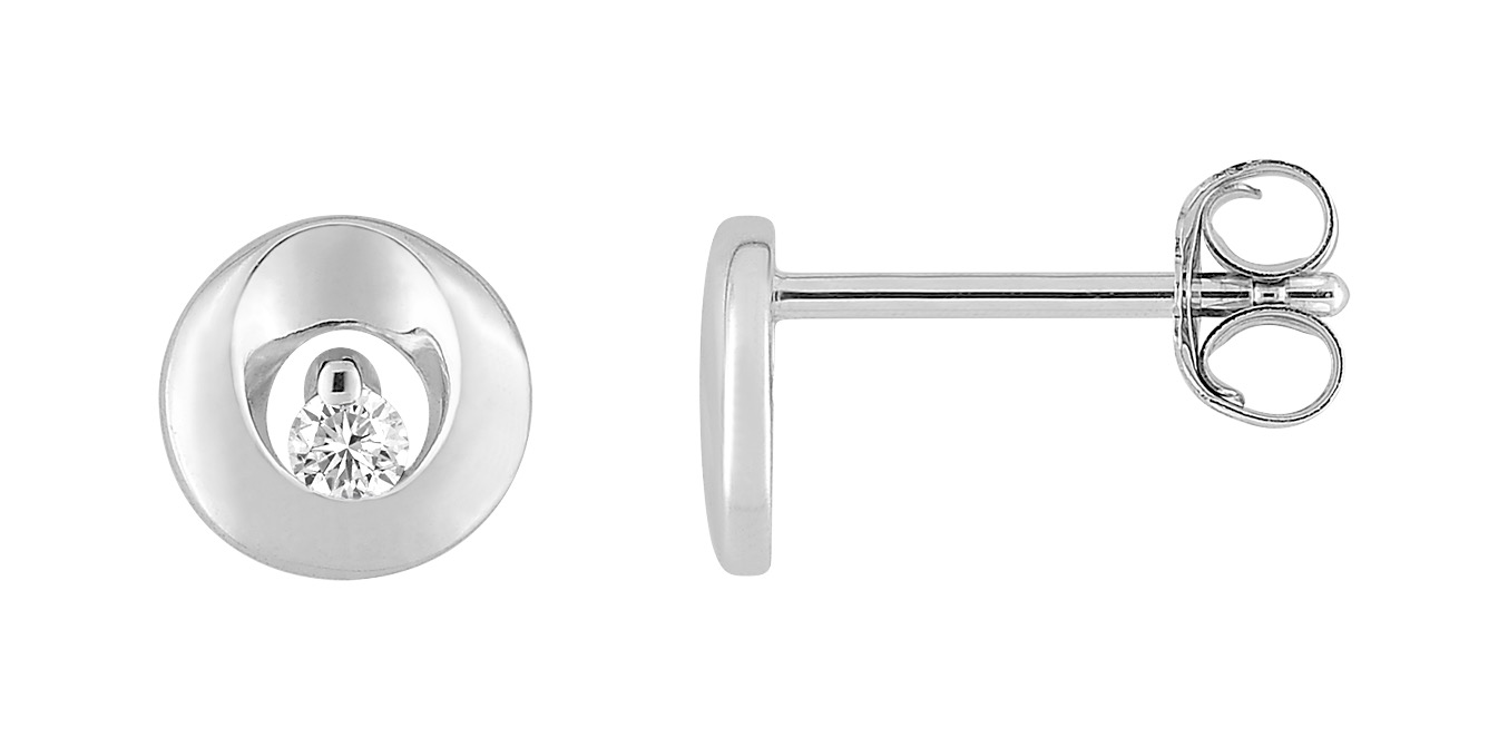 Boucles D\'oreilles Argent & Oxydes de Zirconium
