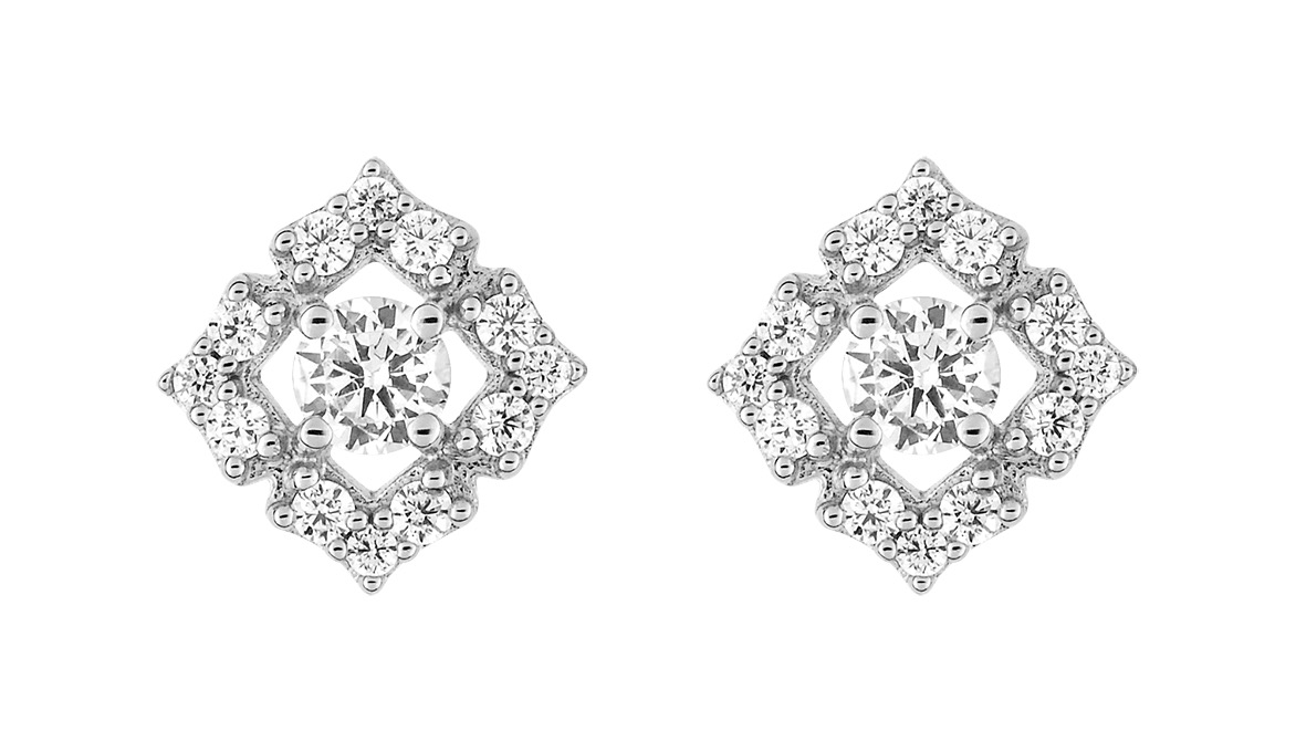 Boucles D\'oreilles Argent & Oxydes de Zirconium