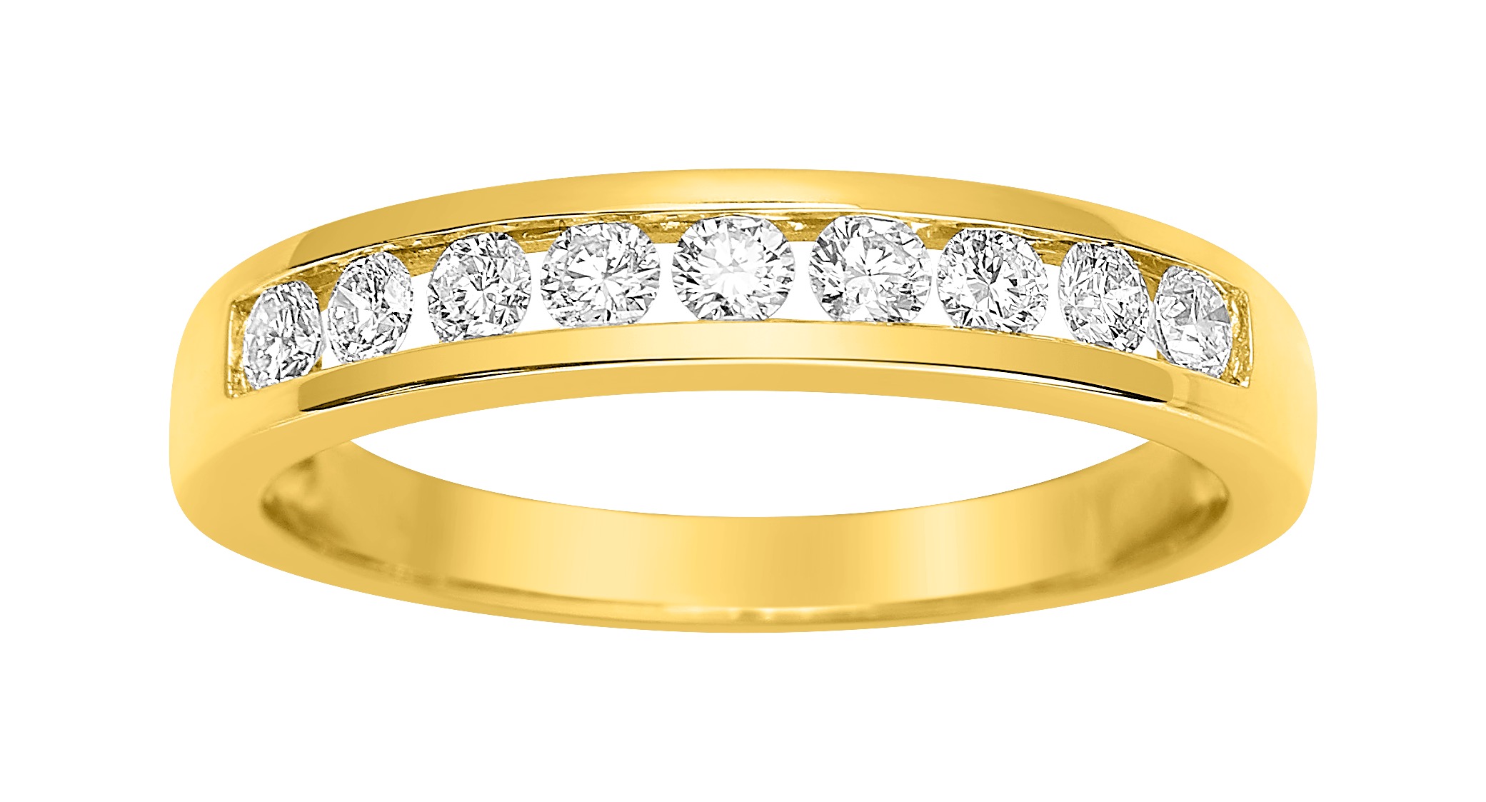 Demi-Alliance Diamants 0.35ct G/H SI Or 18 Carats