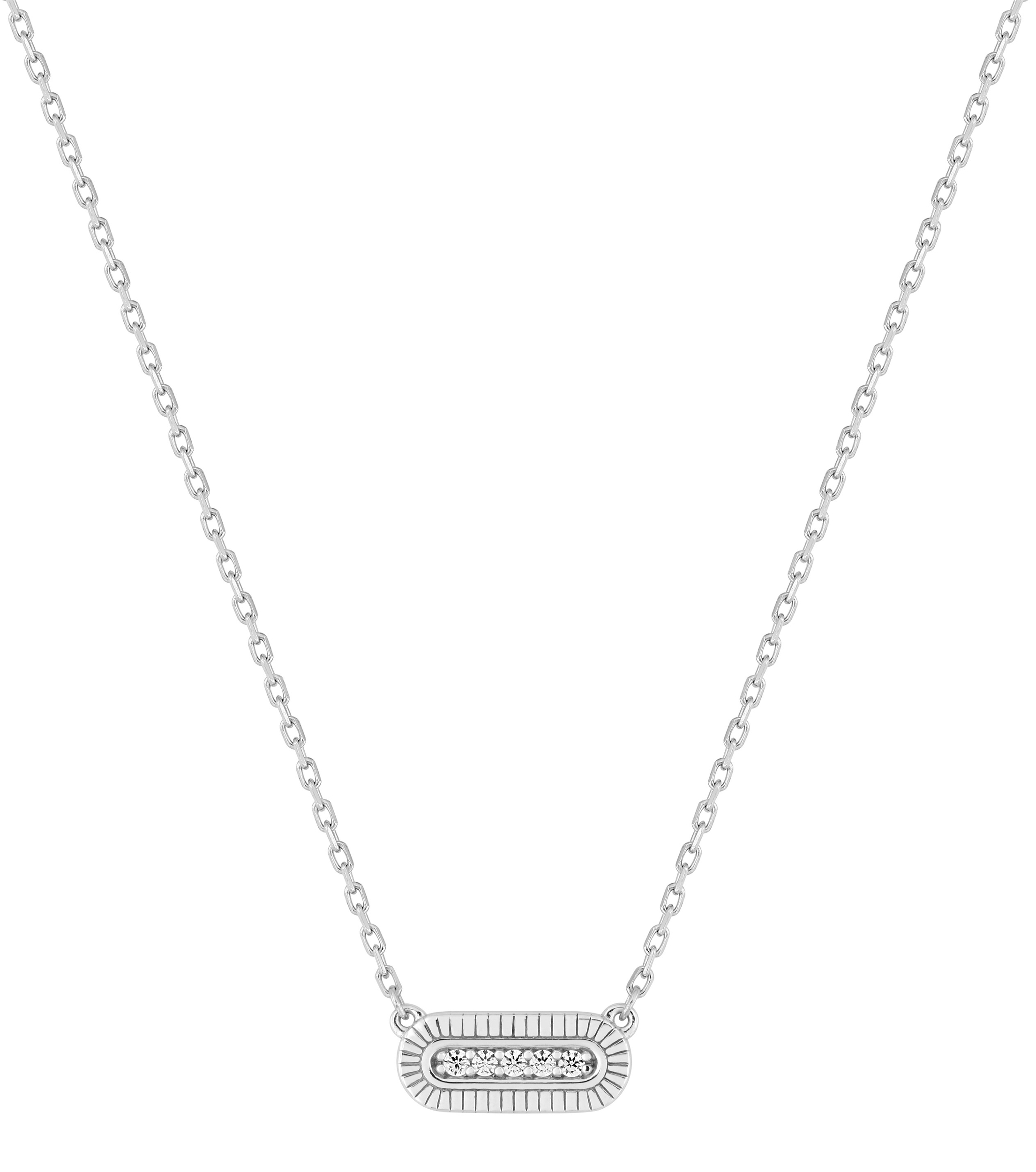 Collier Oxydes de Zirconium & Argent