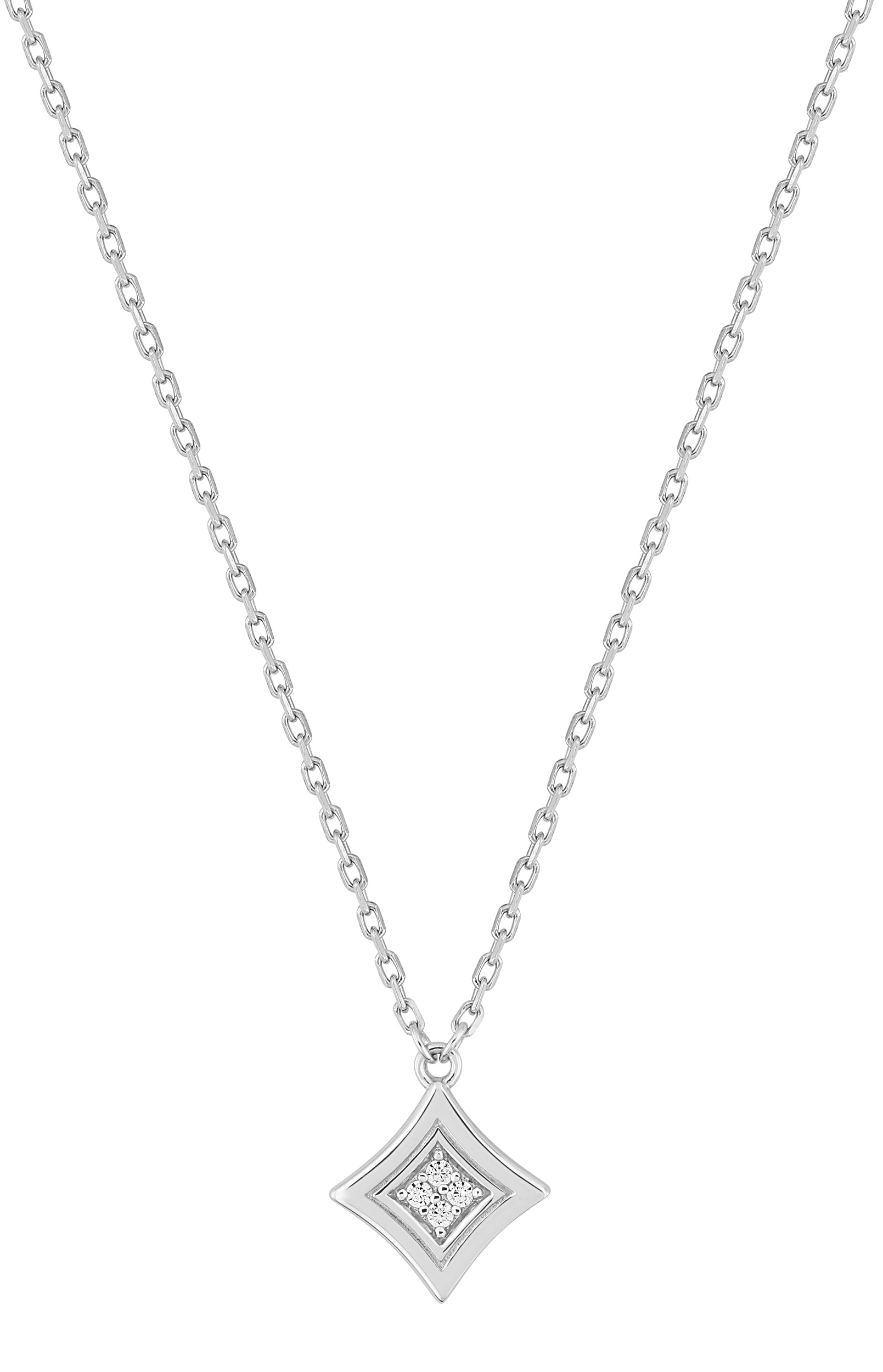 Collier Oxydes de Zirconium & Argent