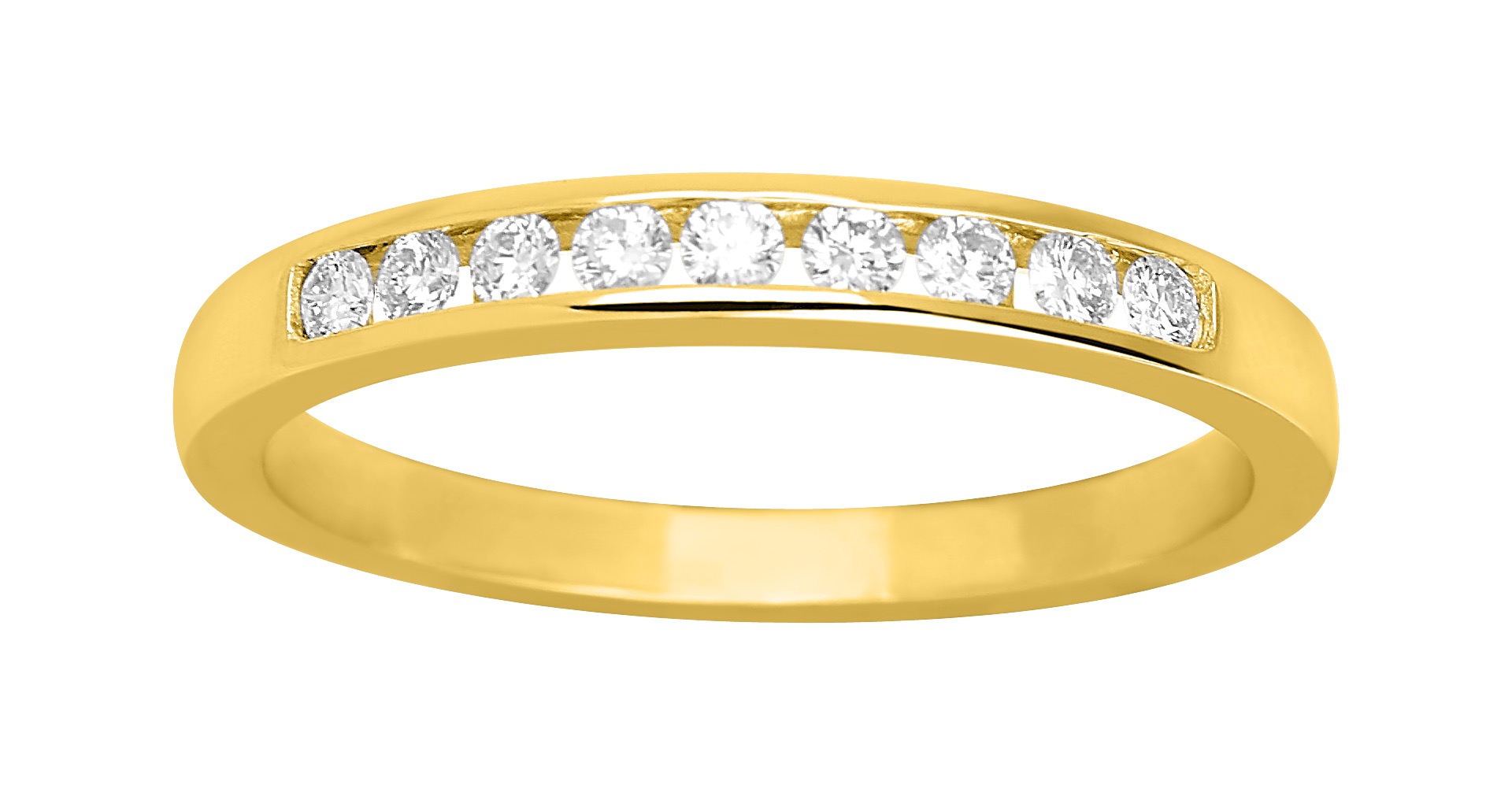 Demi-Alliance Diamants 0.18ct G/H SI Or 18 Carats