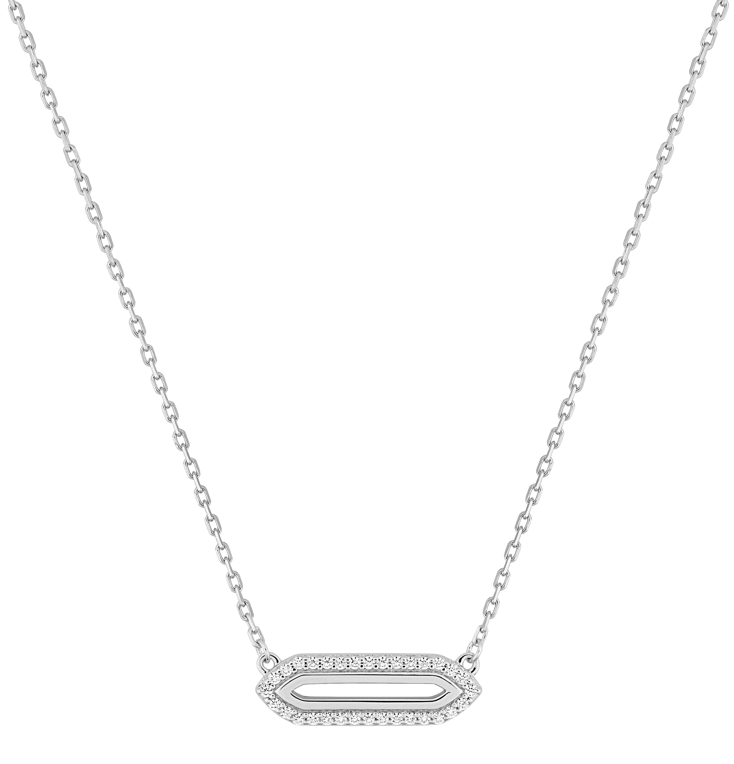 Collier Oxydes de Zirconium & Argent