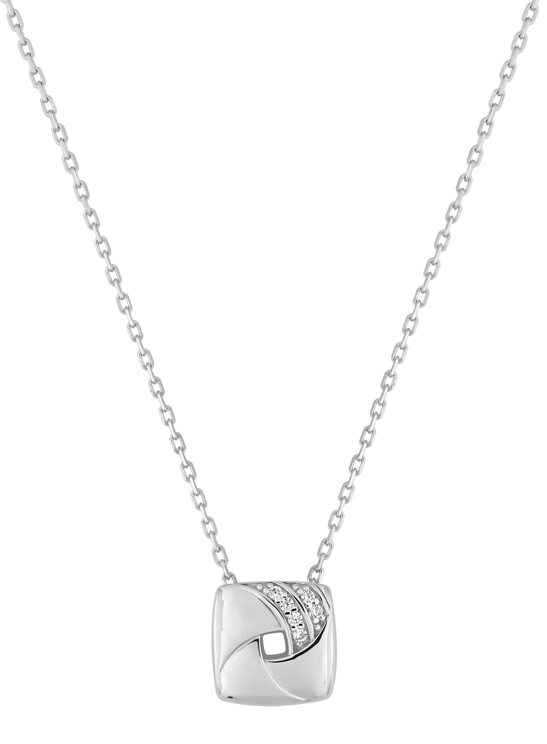 Collier Oxydes de Zirconium & Argent