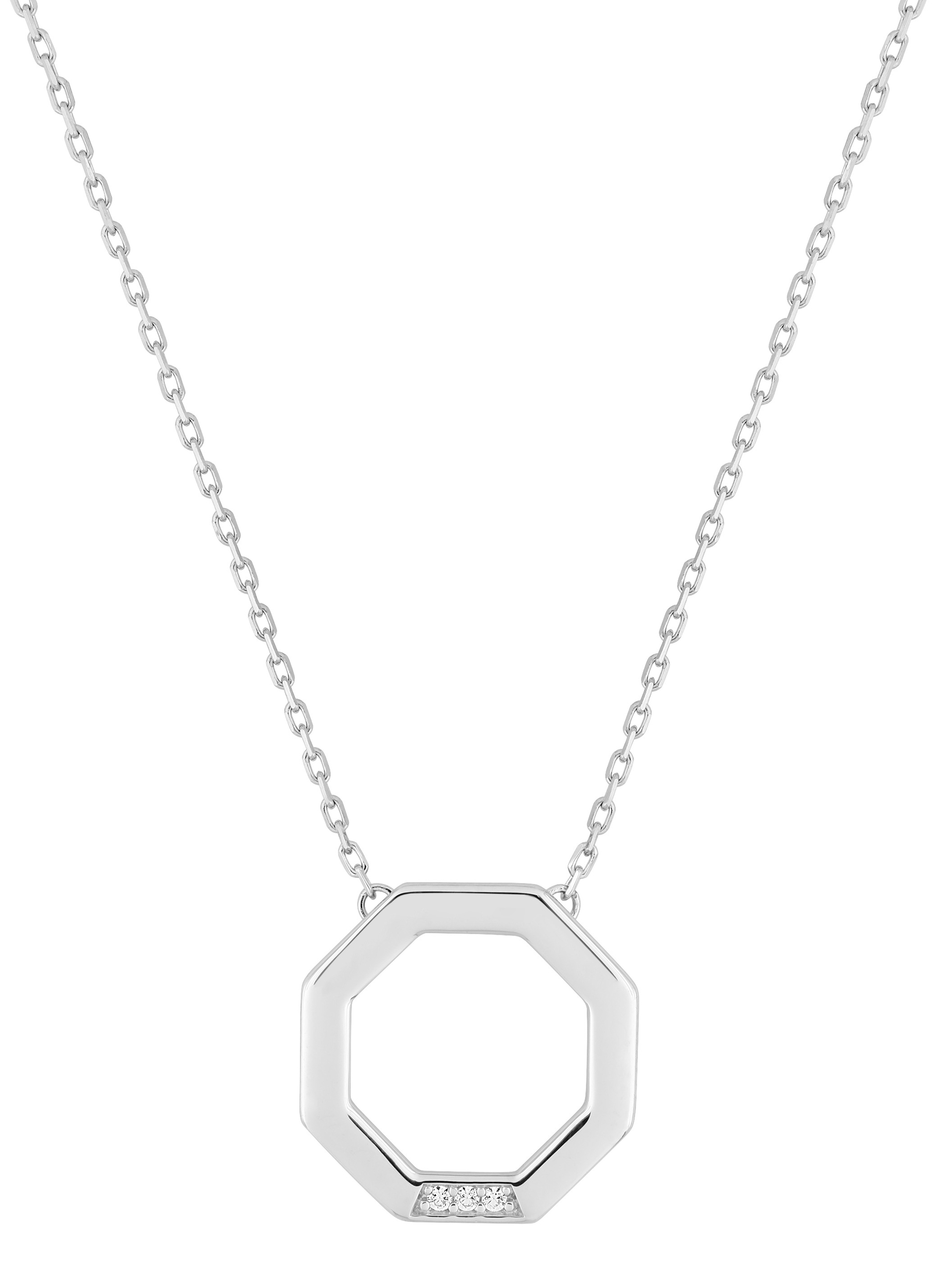 Collier Oxydes de Zirconium & Argent