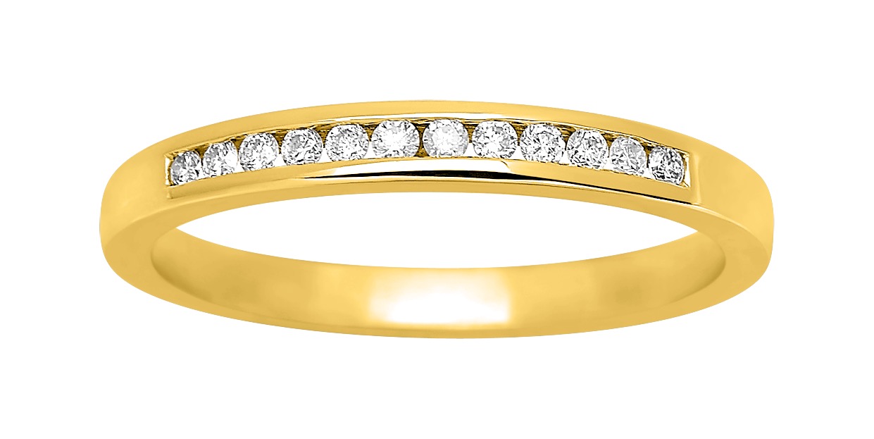 Demi-Alliance Diamants 0.12 ct G/H SI Or 18 Carats