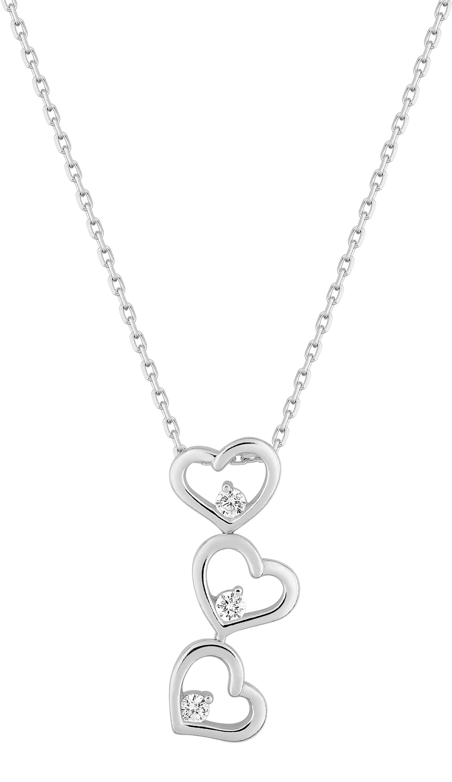 Collier Oxydes de Zirconium & Argent