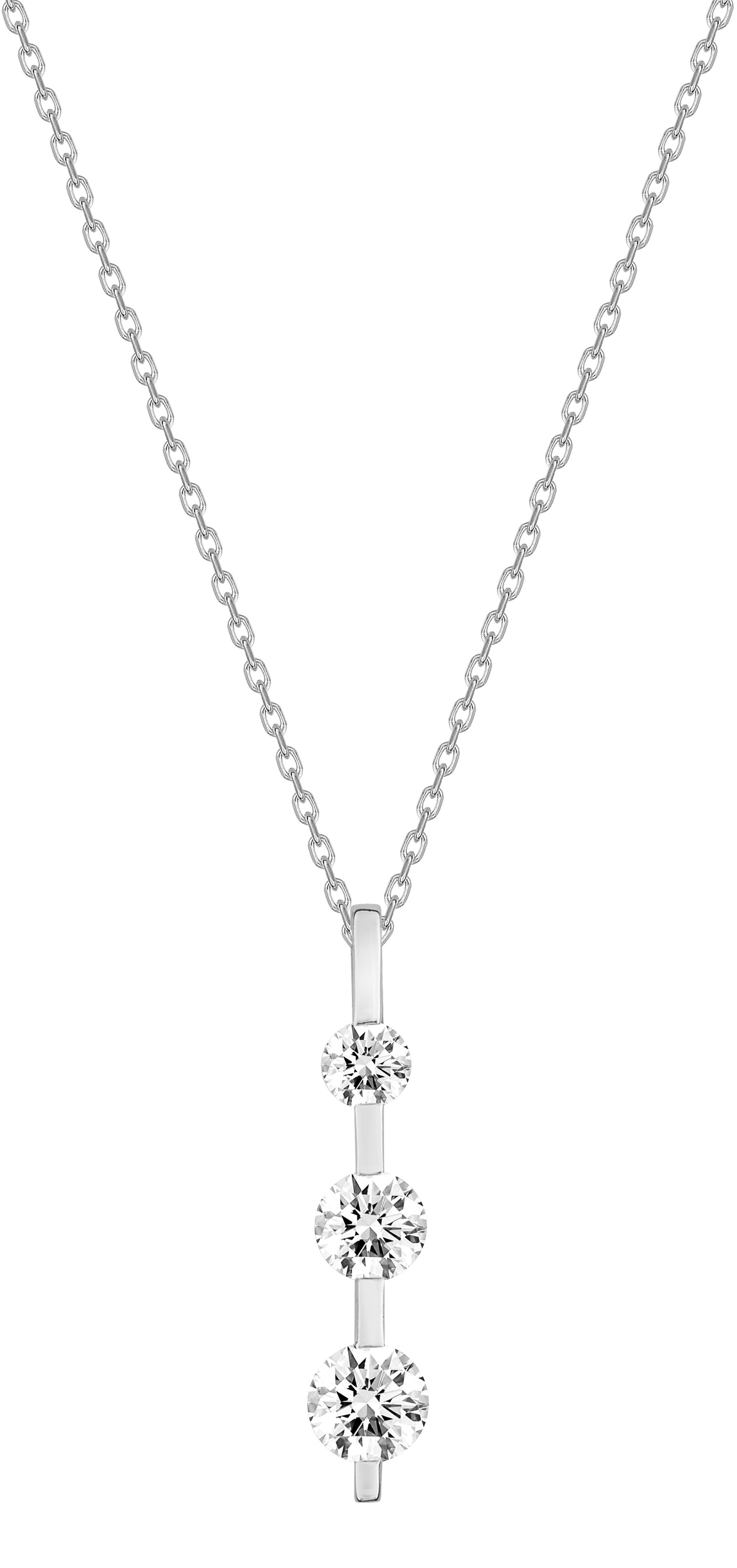 Collier Oxydes de Zirconium & Argent