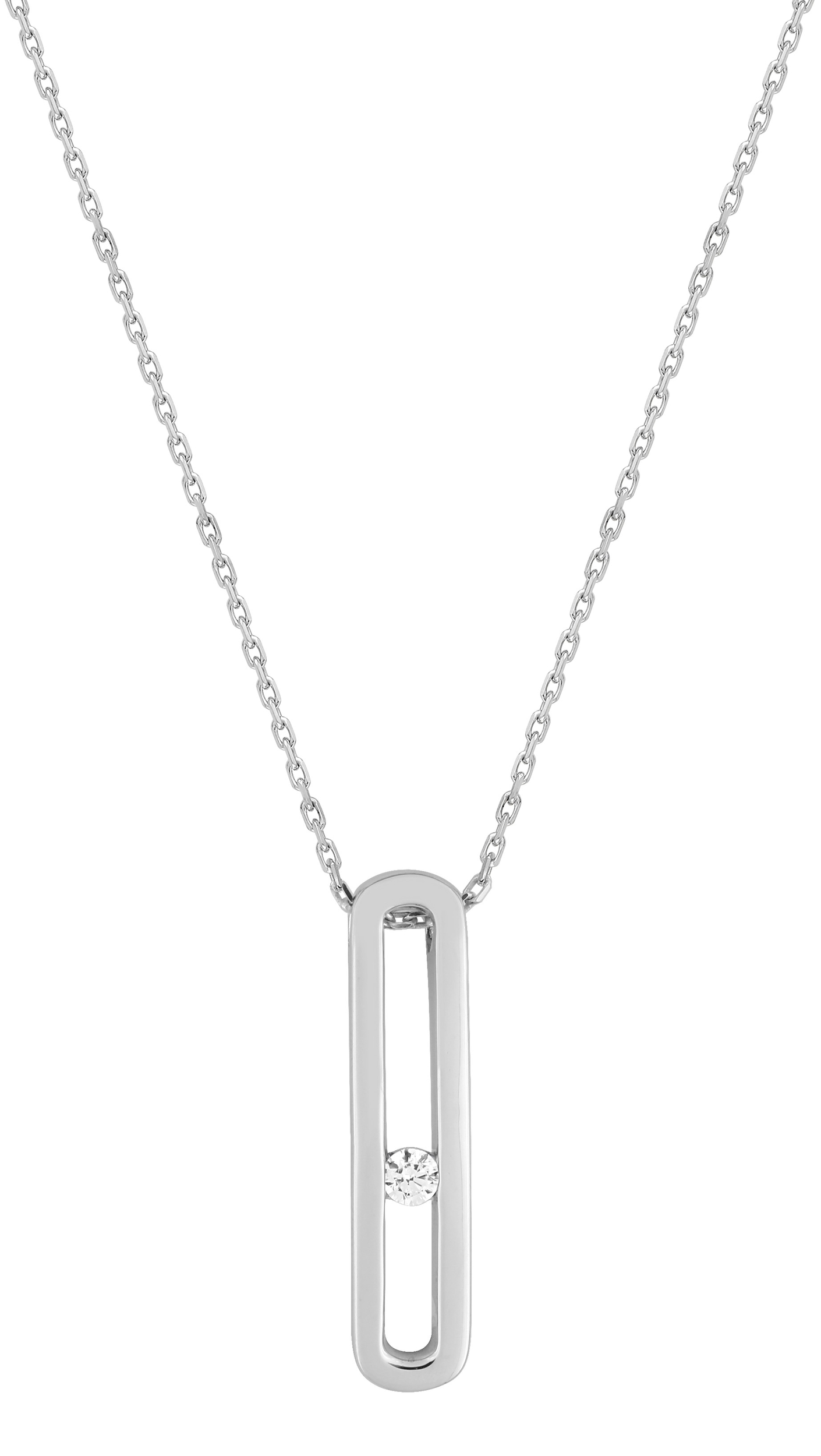 Collier Oxydes de Zirconium & Argent