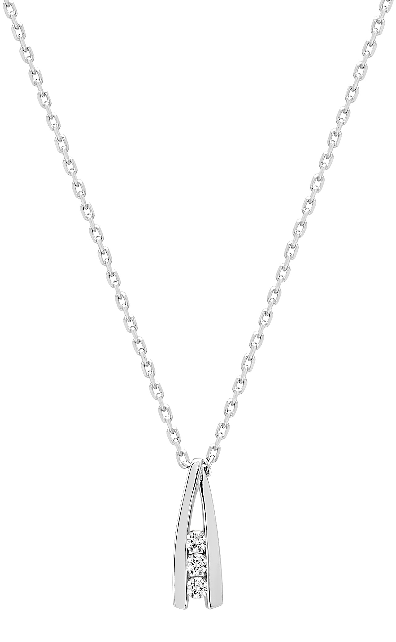 Collier Oxydes de Zirconium & Argent
