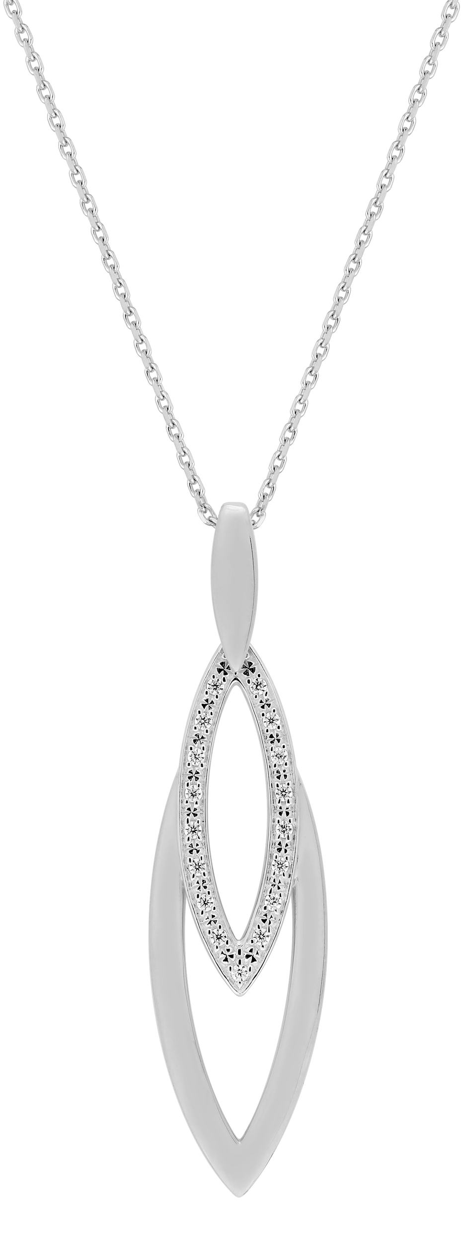 Collier Oxydes de Zirconium & Argent