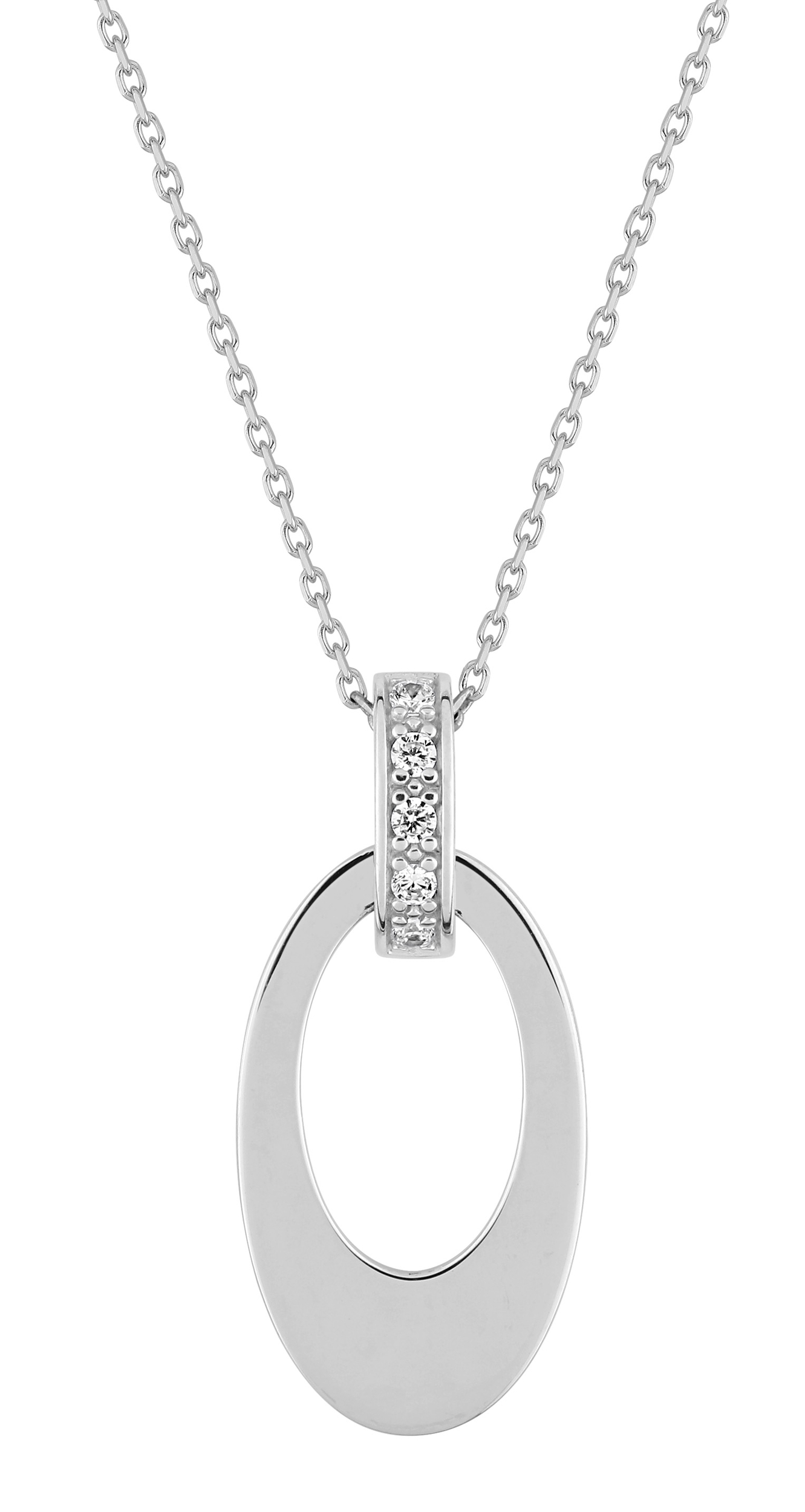 Collier Oxydes de Zirconium & Argent