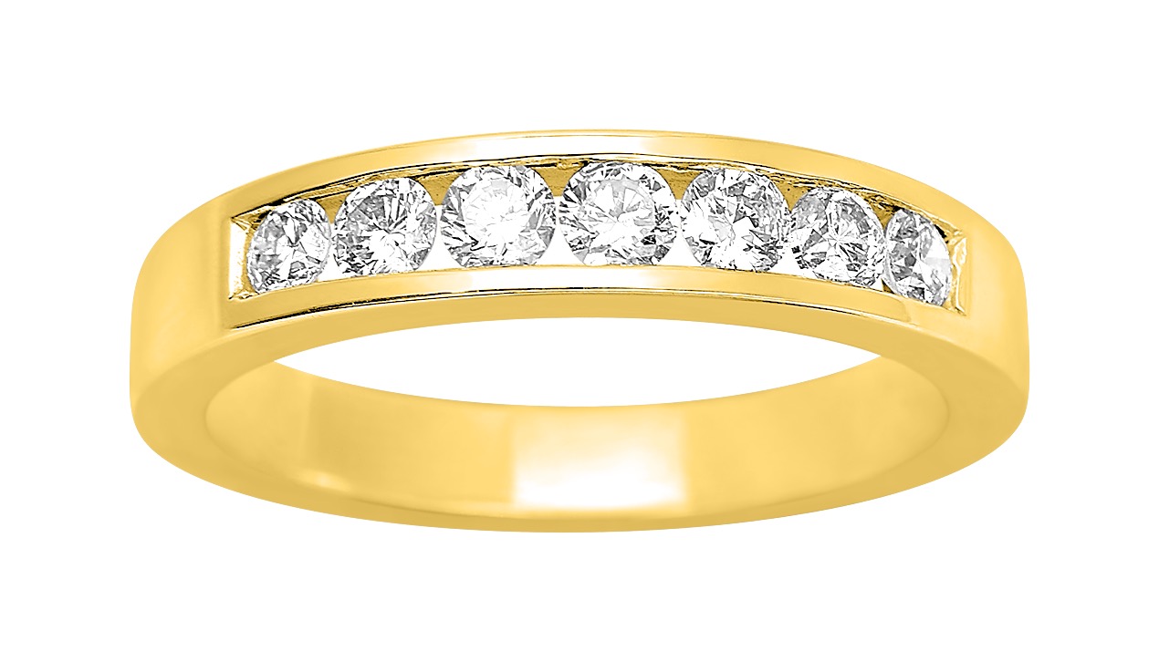 Demi-Alliance Diamants 0.50ct G/H SI Or 18 Carats