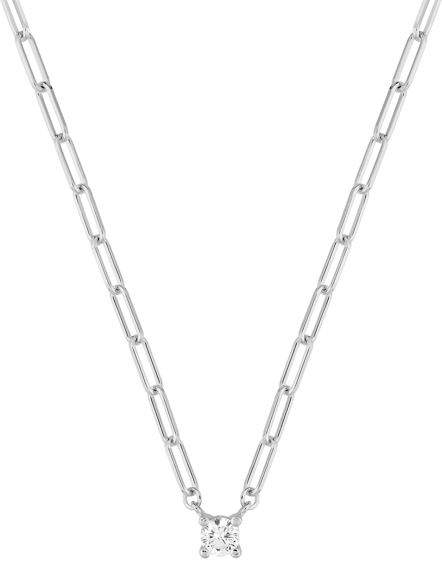Collier Oxydes de Zirconium & Argent