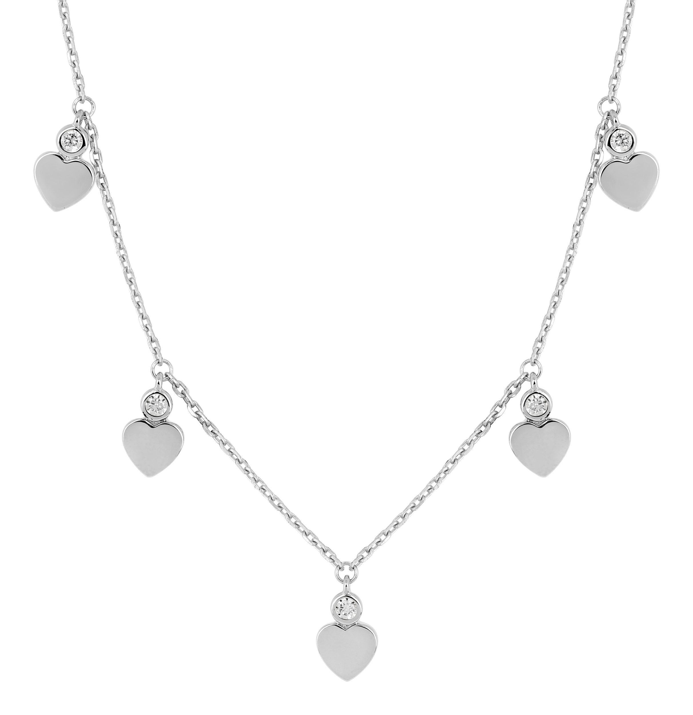 Collier Oxydes de Zirconium & Argent