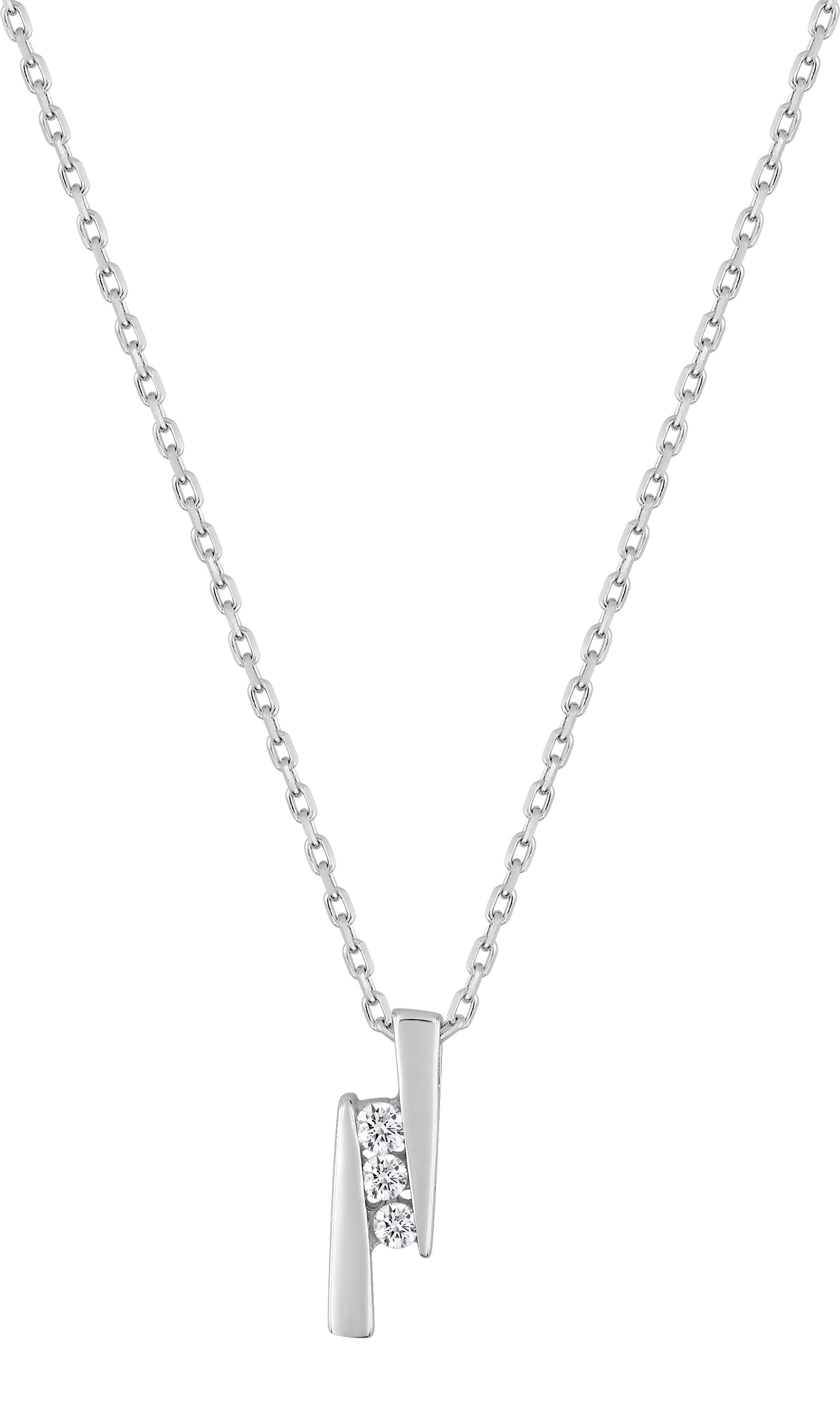 Collier Oxydes de Zirconium & Argent