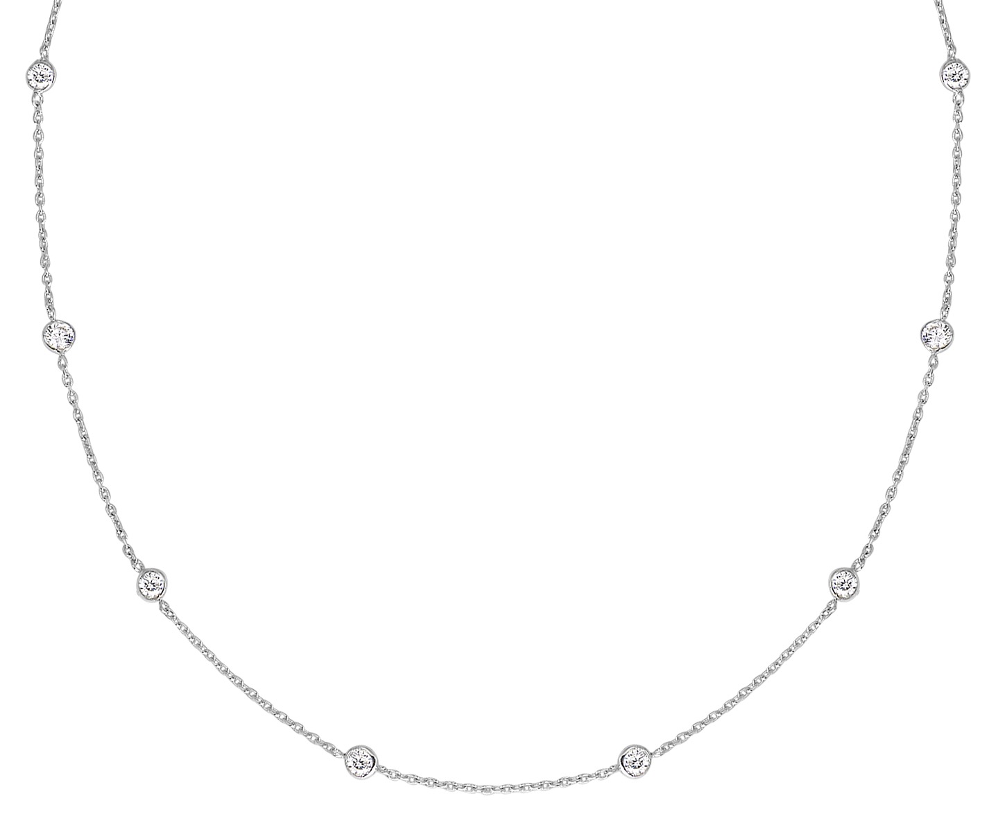 Collier Oxydes de Zirconium & Argent