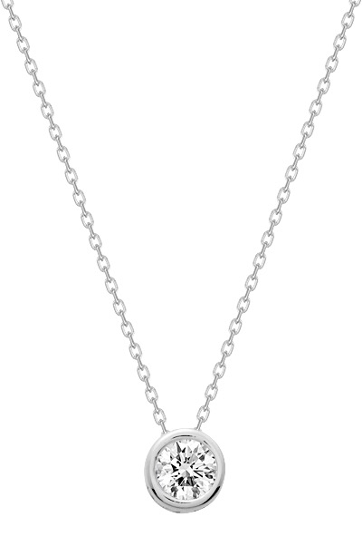 Collier Oxydes de Zirconium & Argent