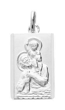 Médaille St.Christophe en Argent 925/1000 rhodié