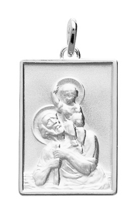 Médaille St.Christophe en Argent 925/1000 rhodié