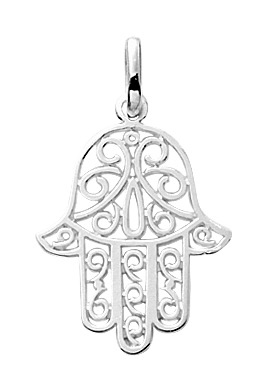 Pendentif Main de Fatma en Argent 925/1000 rhodié