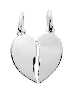 Pendentif Cœur en Argent 925/1000 rhodié