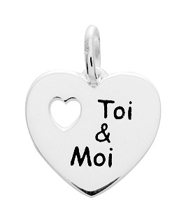 Pendentif Cœur en Argent 925/1000 rhodié