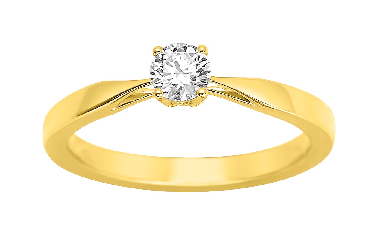 Solitaire Diamant 0.30ct GH-P1 Or 18 Carats