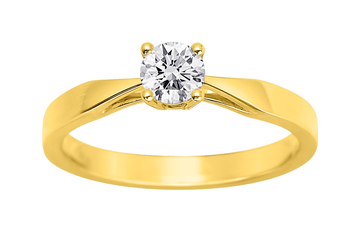 Solitaire Diamant 0.35ct GH-SI Or 18 Carats