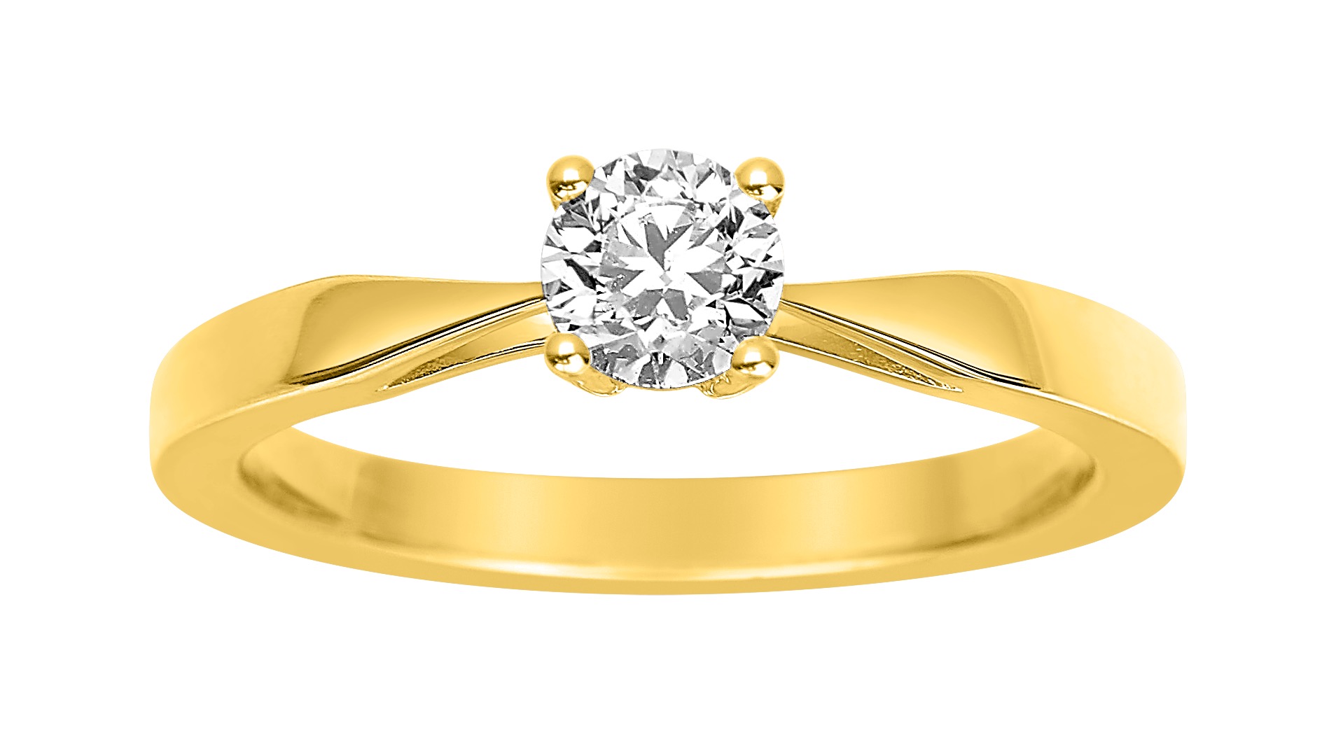 Solitaire Diamant 0.45ct GH-SI Or 18 Carats