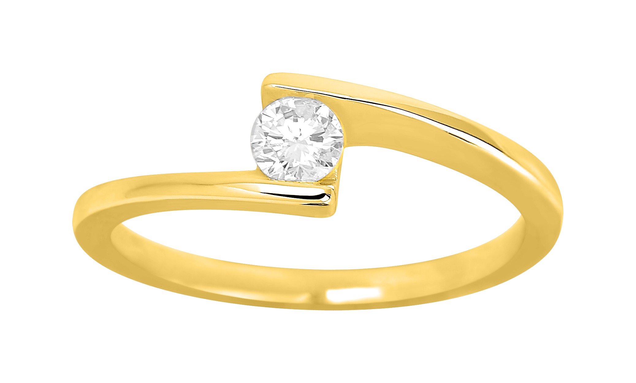 Solitaire Diamant 0.23ct GH-P1 Or 18 Carats