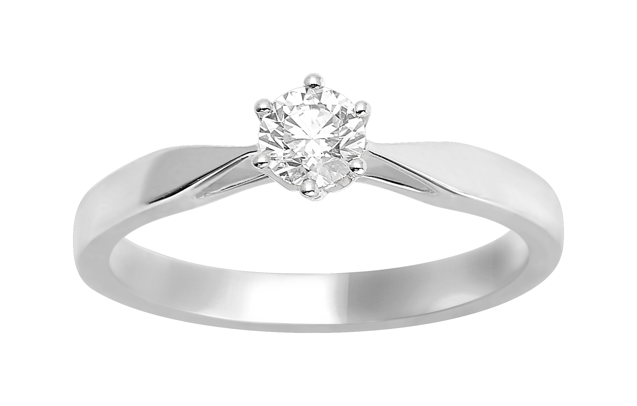 Solitaire Diamant 0.30ct GH-SI Or 18 Carats