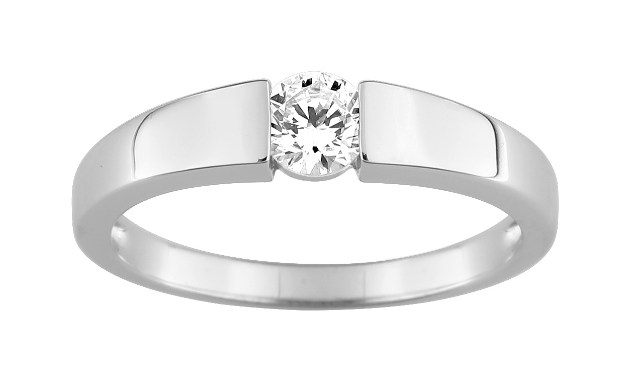 Solitaire Diamant 0.40ct GH-SI Or 18 Carats