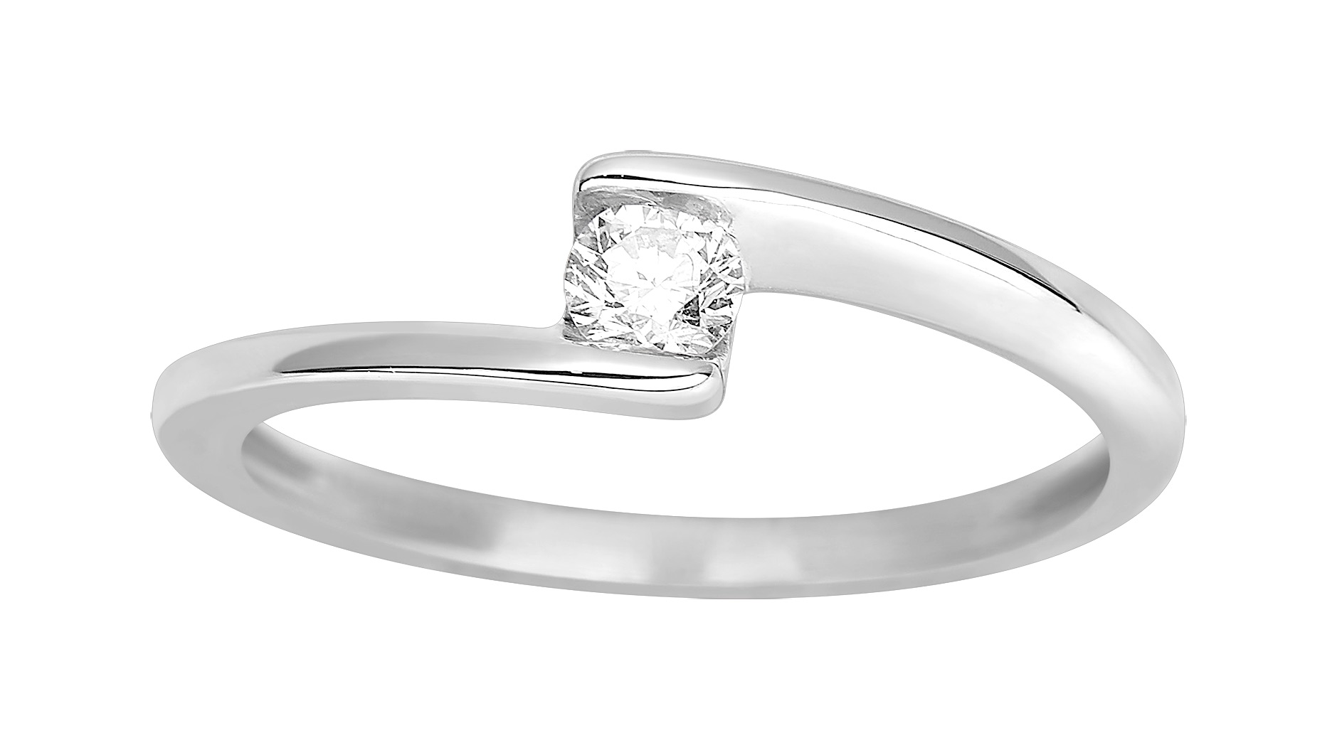 Solitaire Diamant 0.10ct GH-P1 Or 18 Carats