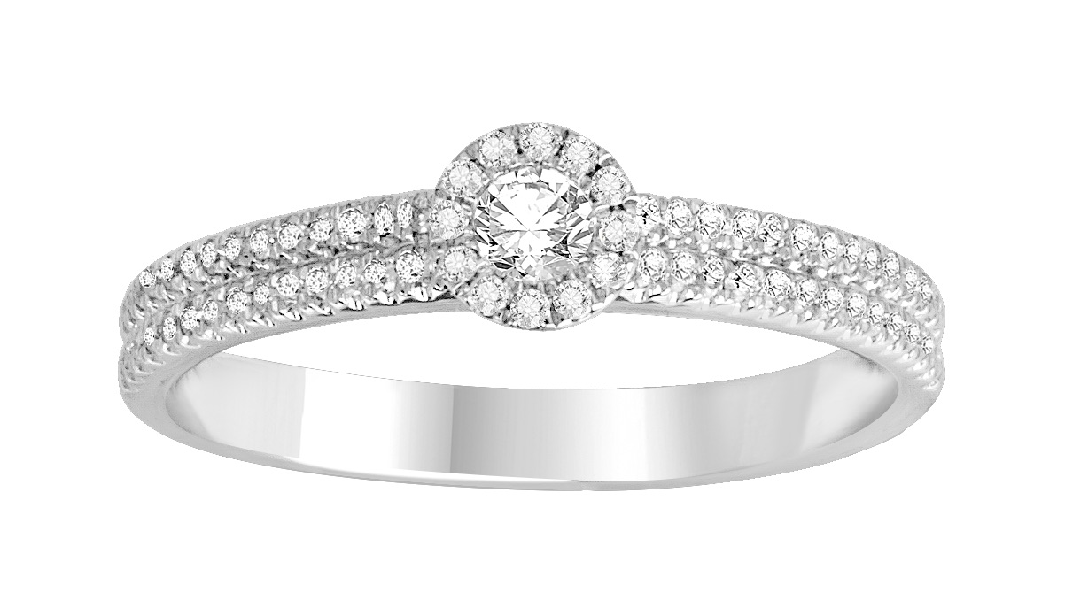 Bague Diamant 0.30ct GH-SI Or 18 Carats
