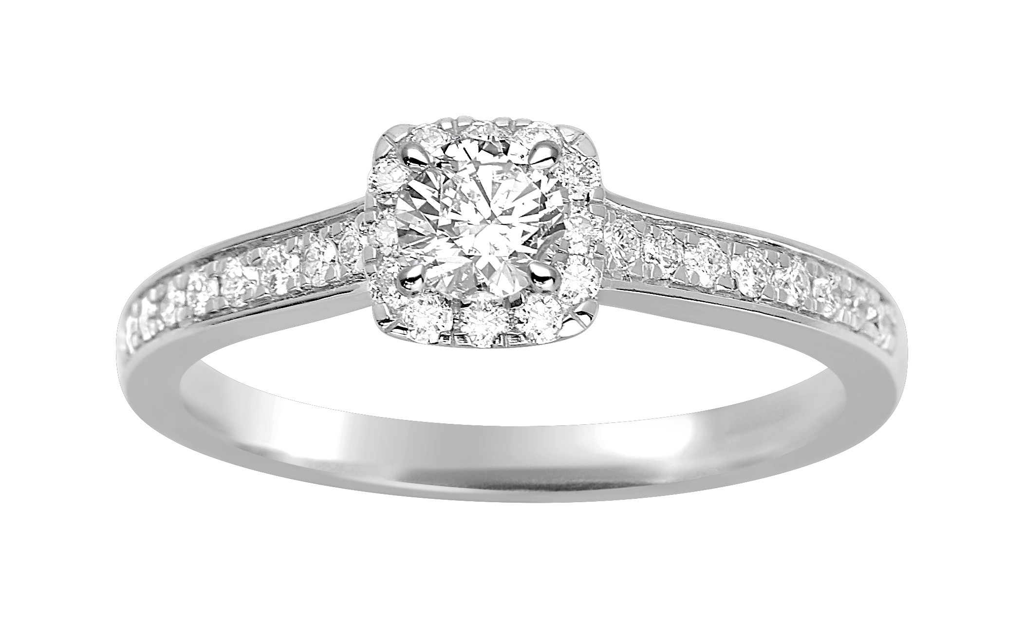 Bague Diamant 0.50ct GH-P1 Or 18 Carats