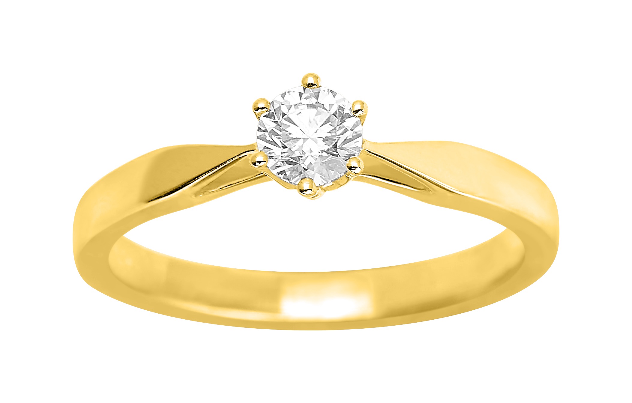 Solitaire Diamant 0.30ct GH-SI Or 18 Carats